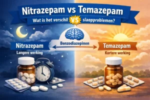 Vergelijking tussen Nitrazepam en Temazepam bij slaapproblemen en benzodiazepinen
