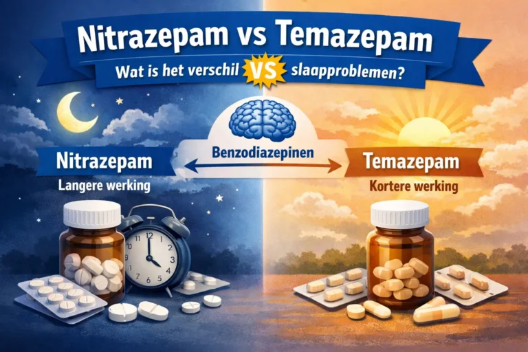 Vergelijking tussen Nitrazepam en Temazepam bij slaapproblemen en benzodiazepinen