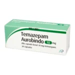 Temazepam 10 mg verpakking met 30 tabletten slaapmedicatie blister en doos